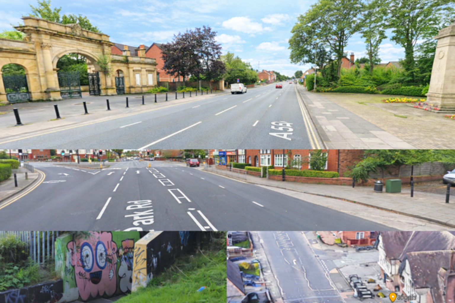 collage image of a number of locations