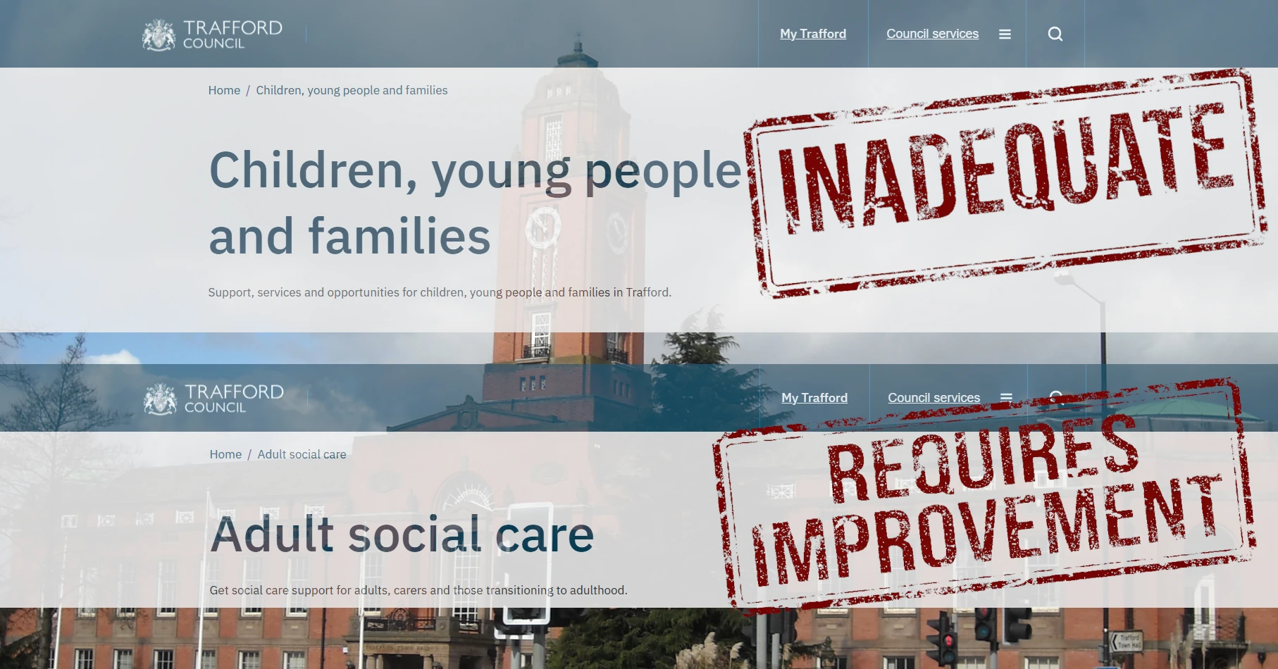 Not Good – Inspections of key services confirm Trafford’s worst fears